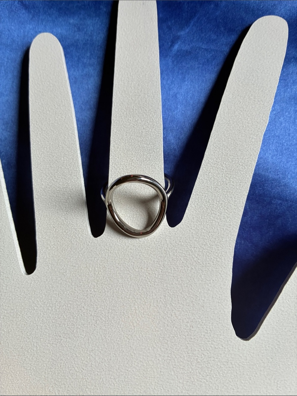 Modern Open Circle Silver Ring
